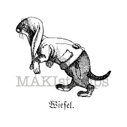 Stempelgummi Wiesel / Wieselstempel (130405)