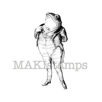 Frosch Stempel Gentleman als Frosch /  Stempelgummi Der Wind in den Weiden (130412)