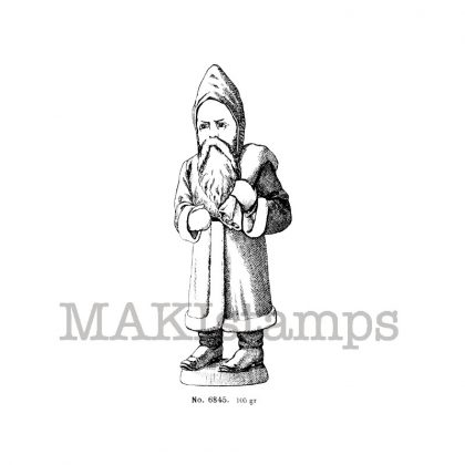 Santa Claus with sack stamp makistamps