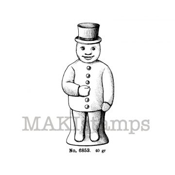 Snowman rubber stamp makistamps