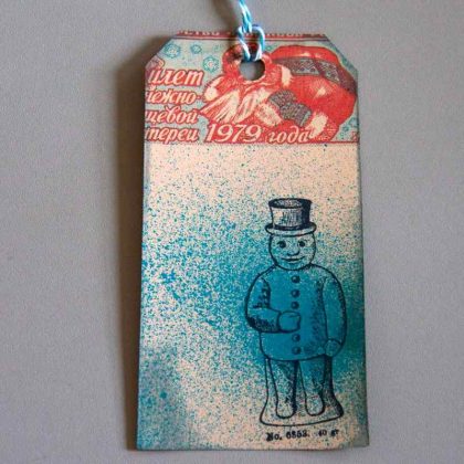 Winterstempel Schneemann / Stempelgummi Winter (130507) – Bild 4