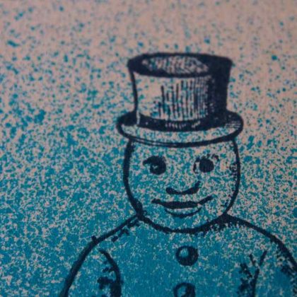 Snowman rubber stamp makistamps