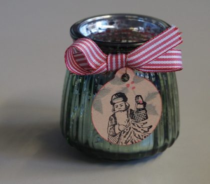 Stempel Weihnachtsmann mit Tanne / Stempelgummi (130509) – Bild 4