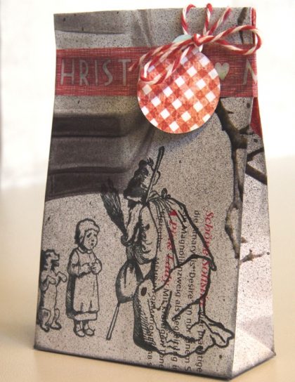 Weihnachtsstempel Knecht Ruprecht mit Kind und Hund (130510) – Bild 2