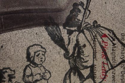 Weihnachtsstempel Knecht Ruprecht mit Kind und Hund (130510) – Bild 5