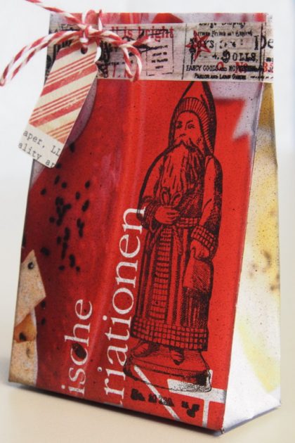 Stempel Weihnachtsmann mit Tasche / Stempelgummi (130602) – Bild 3