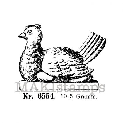 Hen on eggs makistamps