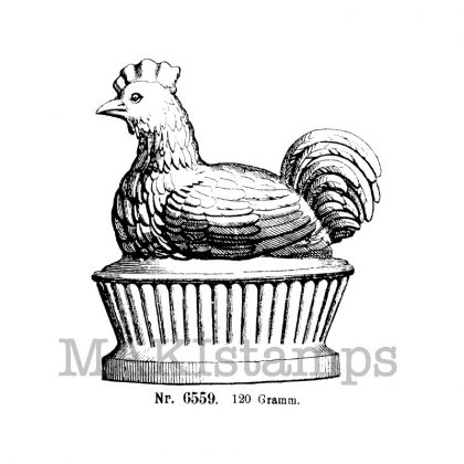 Chicken on a pedestal makistamps