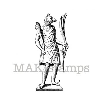 Egyptian god ( Anubis ) stamp makistamps