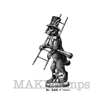 New Year's Eve rubber art stamp MAKIstamps 