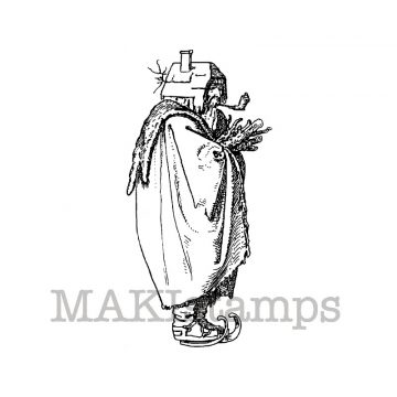 Holiday rubber art stamp
