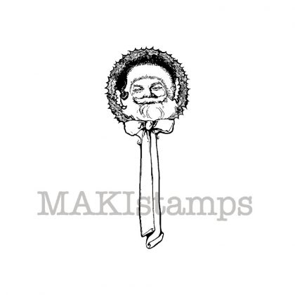 rubber art stamp gift tag MAKIstamps