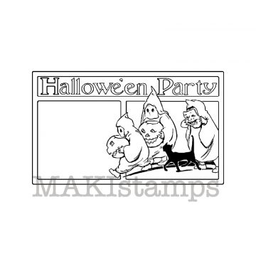 Stempel Einladung Halloween Party