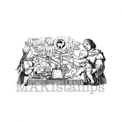 Yuletide rubber stamp