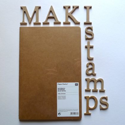 Heft DIN A 5 Kraftpapier Scrapbooking Album zum Selbergestalten MAKIstamps Stempel und Stempelzubehör