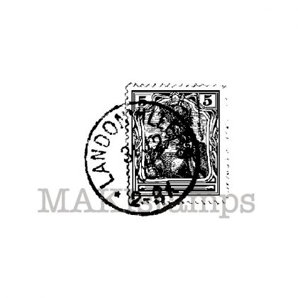 Stempel einer gestempelten alten Briefmarke / Unmontiertes Stempelgummi (150307)