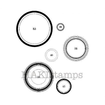 Mix Media stempel mit Kreisen