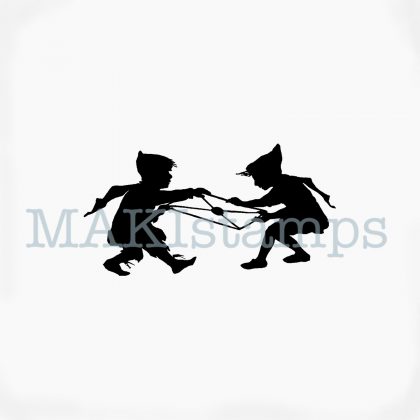 Silhouette mail art stamp MAKIstamps