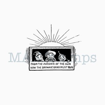 Planner rubber stamp Brownies with rising sun MAKIstamps rubber art stamps