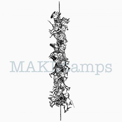 Large rubber stamp Brownies on a rope MAKIstamps