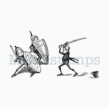 Rubber stamp sword fight MAKIstamps