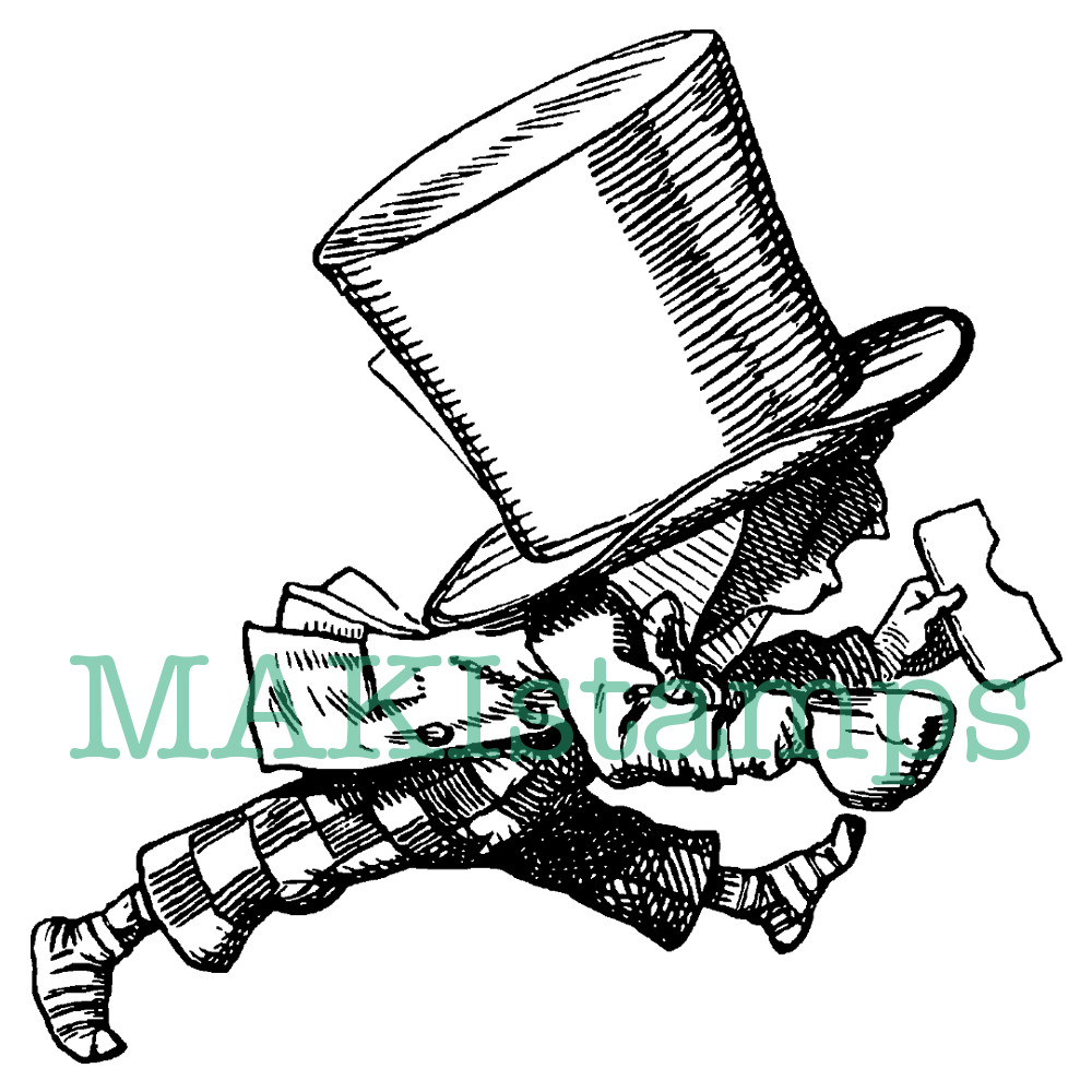 running Mad Hatter stamp