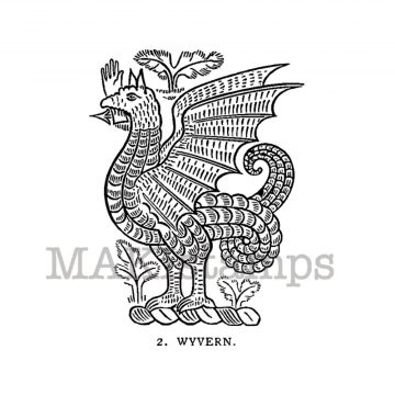 Drache / Lindwurm Wappen Stempelgummi (150702)