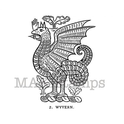 Drache / Lindwurm Wappen Stempelgummi (150702)