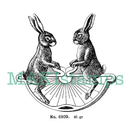 rabbit rubber stamp easter stamp MAKIstamps