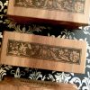 Special offer: Small owl border rubber stamp mounted on plum wood (300000-9) - Image 2