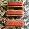 Special offer: Small owl border rubber stamp mounted on plum wood (300000-9) - Image 4