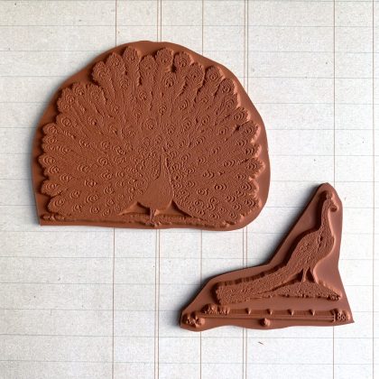 Peacock rubber art stamp MAKIstamps
