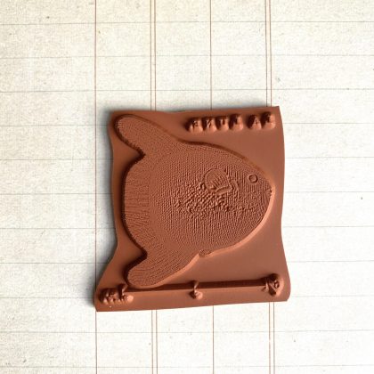 rubber art stamp sun fish MAKIstamps