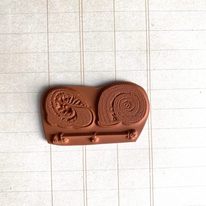 Rubber art stamp garden snails MAKIstamps