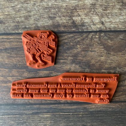 Weihnachtsstempel Set mit (Brownie) Wichtel "The Brownies in December" - ummontiert oder auf Haftschaum (131101) – Bild 2