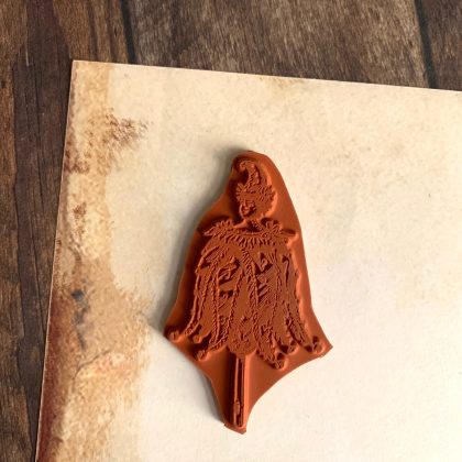Rubber stamp little harlequin  - unmounted rubber stamp or cling stamp option (220308) - Image 2
