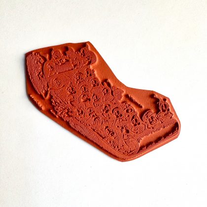 Winter Stempel Brownies auf Schlitten - unmontiert oder auf Haftschaum (230208) – Bild 2