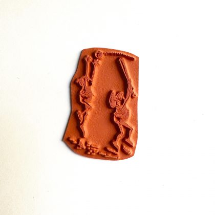 Baseball rubber stamp with Brownie players - unmounted rubber stamp or cling stamp option (230216) - Image 2