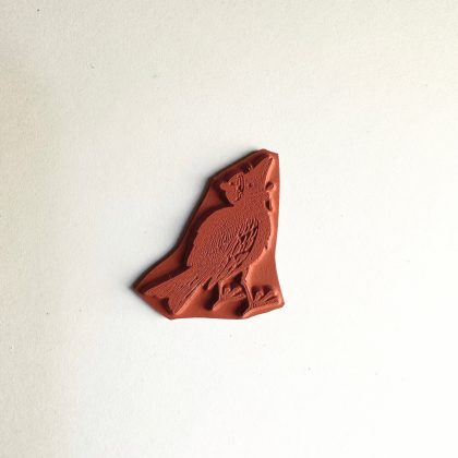 Stempel kleiner Vogel mit Kappe - unmontiert oder auf Haftschaum (230104) – Bild 2