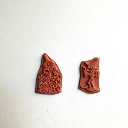 Fire cracker Brownies rubber stamp set of two - unmounted rubber stamp or cling stamp option (230113) - Image 2