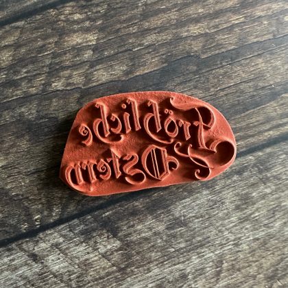 Text rubber stamp german Easter greetings (smaller version) - unmounted rubber stamp or cling stamp (220003) - Image 2