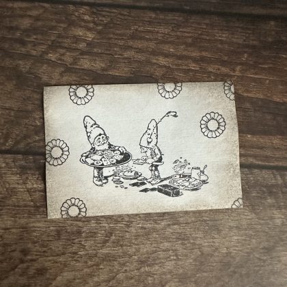 Holiday rubber stamp little gnomes with cookies * kitchen gnomes series - unmounted rubber or cling stamp option (230407) - Image 2
