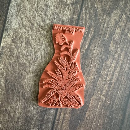 Thistle rubber stamp * medieval woodcut - unmounted rubber stamp or cling stamp option (230609) - Image 2