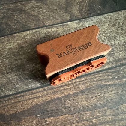 *Jedes Stück ein Unikat* Kleiner Ilex Stempel holzmontiert auf Birnenholz (300000-14) – Bild 3