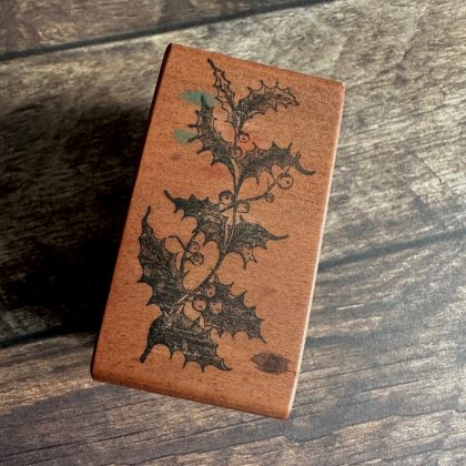 *Jedes Stück ein Unikat* Kleiner Ilex Stempel holzmontiert auf Birnenholz (300000-16) – Bild 5