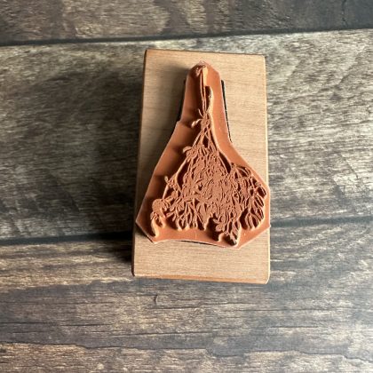 *Jedes Stück ein Unikat* Kleiner Mistelzweig Stempel holzmontiert auf Birnenholz (300000-17) – Bild 4