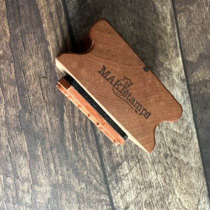 *Jedes Stück ein Unikat* Kleiner Mistelzweig Stempel holzmontiert auf Birnenholz (300000-17) – Bild 3