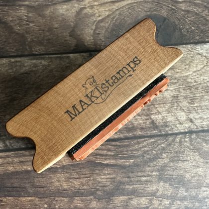*Jedes Stück ein Unikat* Weihnachtskätzchen Stempel holzmontiert auf Birnenholz (300000-21) – Bild 4