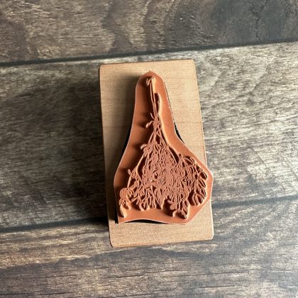*Jedes Stück ein Unikat* Kleiner Mistelzweig Stempel holzmontiert auf Birnenholz (300000-18) – Bild 2