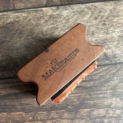 *Jedes Stück ein Unikat* Kleiner Mistelzweig Stempel holzmontiert auf Birnenholz (300000-19) – Bild 4